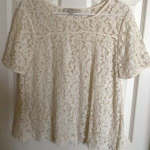 Loft Lace Shell Tee